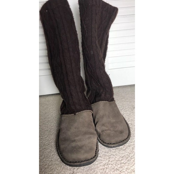 Keen Auburn Boot Suede Leather  Sweater Slip On Tall Boot Size 6.5. Brown EU 37 - Picture 1 of 9
